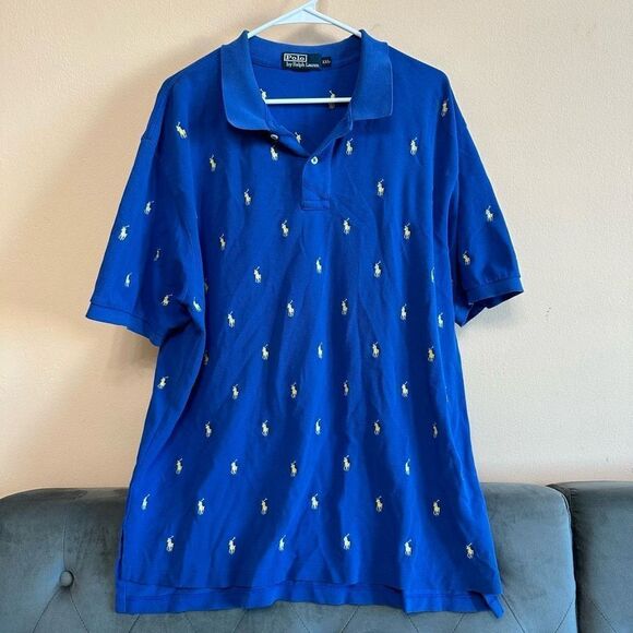 Polo Ralph Lauren Other - Polo men’s Sz XXL all over print shirt blue (i35)